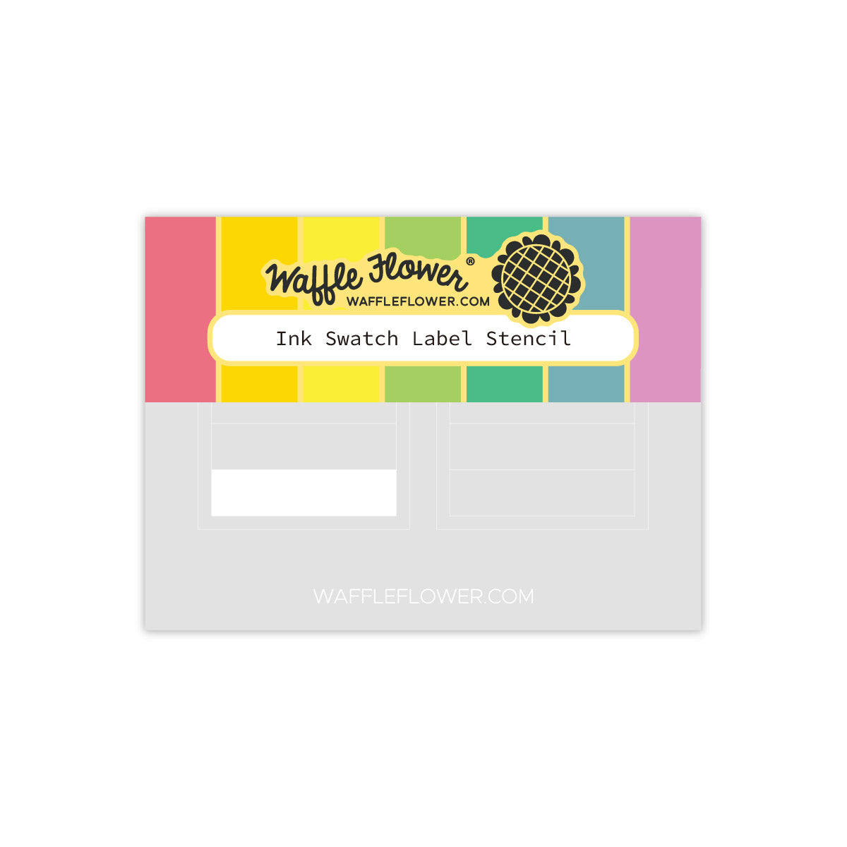 Waffle Flower Ink Swatch Label Stencil 422183