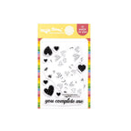 Waffle Flower Inlaid Hearts Detail Clear Stamps 422319