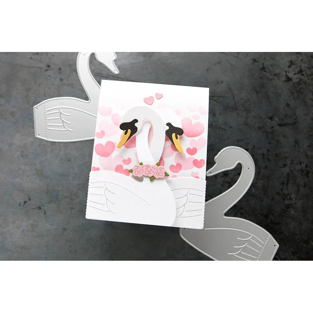 Waffle Flower Intertwined Swans Dies 421898 roses | color-code:ALT01