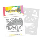 Waffle Flower Lake Scene Die-n-stencil 422557