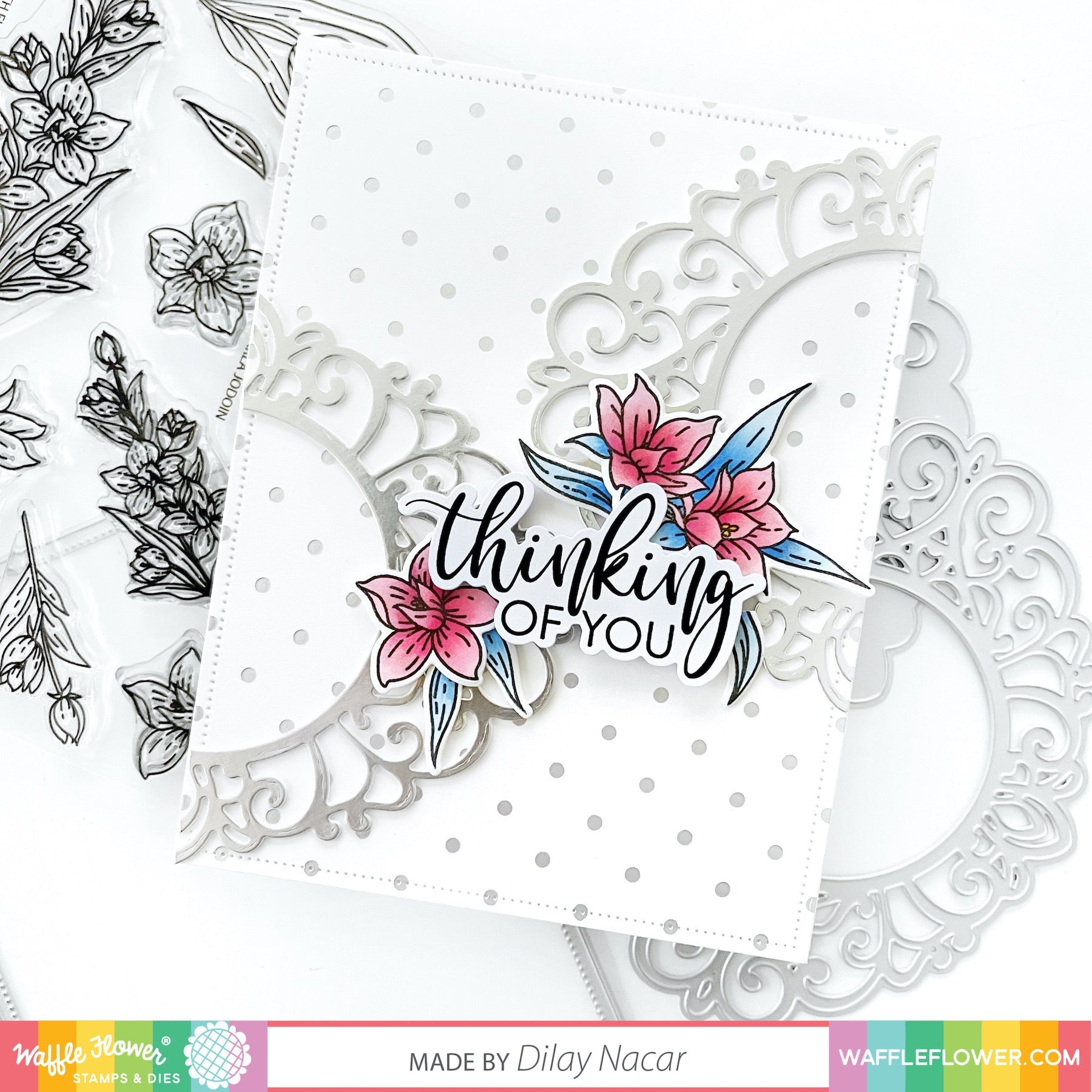 Waffle Flower Larkspur Clear Stamps 421077 flowers