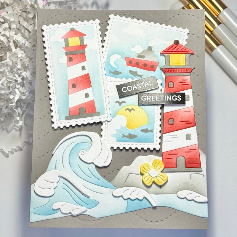 Waffle Flower Lighthouse Dies 422080 greetings
