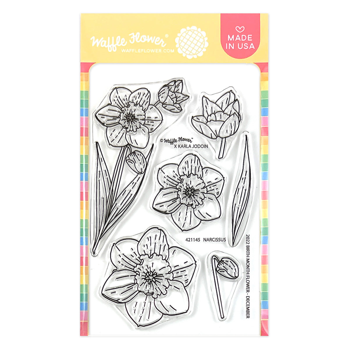 Waffle Flower Narcissus Clear Stamps 421145
