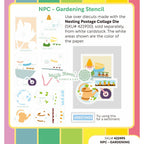 Waffle Flower Nesting Postage Collage Gardening Stencils 422495 layering guide