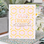 Waffle Flower Old Friend Sentiments Clear Stamps 422331 yellow