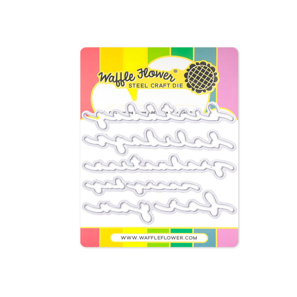 Waffle Flower Overlapping Happy Additions Matching Dies 422096