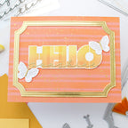 Waffle Flower Overlapping Hello Additions Clear Stamps 422091 butterflies
