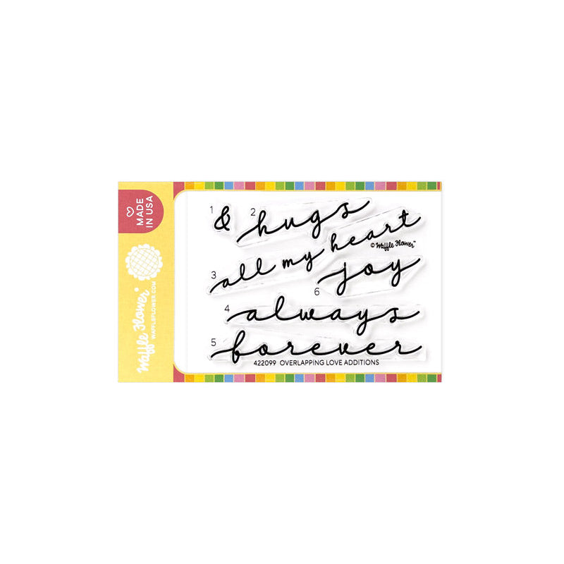 Waffle Flower Overlapping Love Additions Clear Stamps 422099