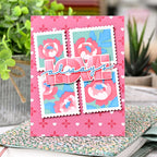 Waffle Flower Overlapping Love Die-n-stencil 422105 peony