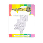 Waffle Flower Overlapping Vertical Merry Word Die 422106
