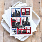 Waffle Flower Postage Collage Windows Die 422354 fireworks card