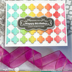 Waffle Flower Quatrefoil Panel Die 422040 birthday