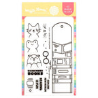 Waffle Flower Round Critter Bookmark Clear Stamps 421577