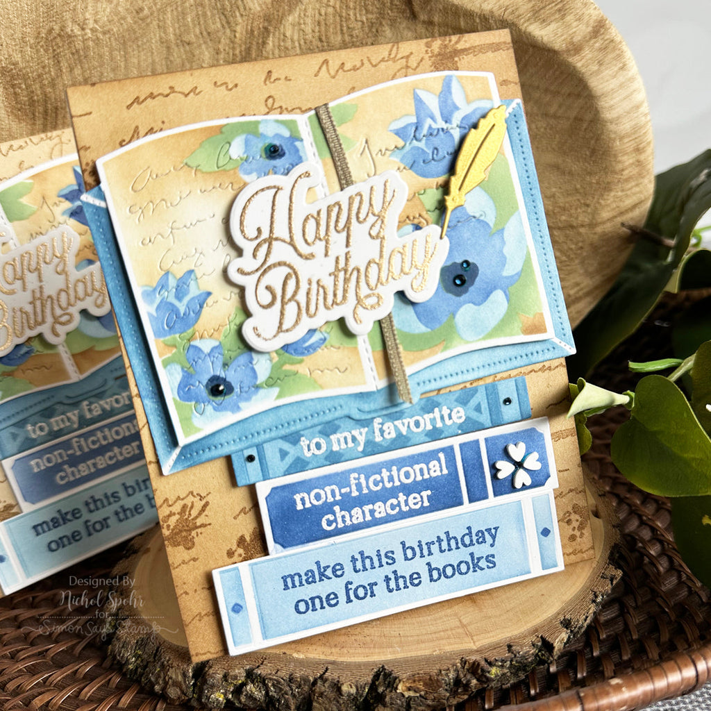 Waffle Flower Script Texture Clear Stamps 421821 happy birthday | color-code:ALT01