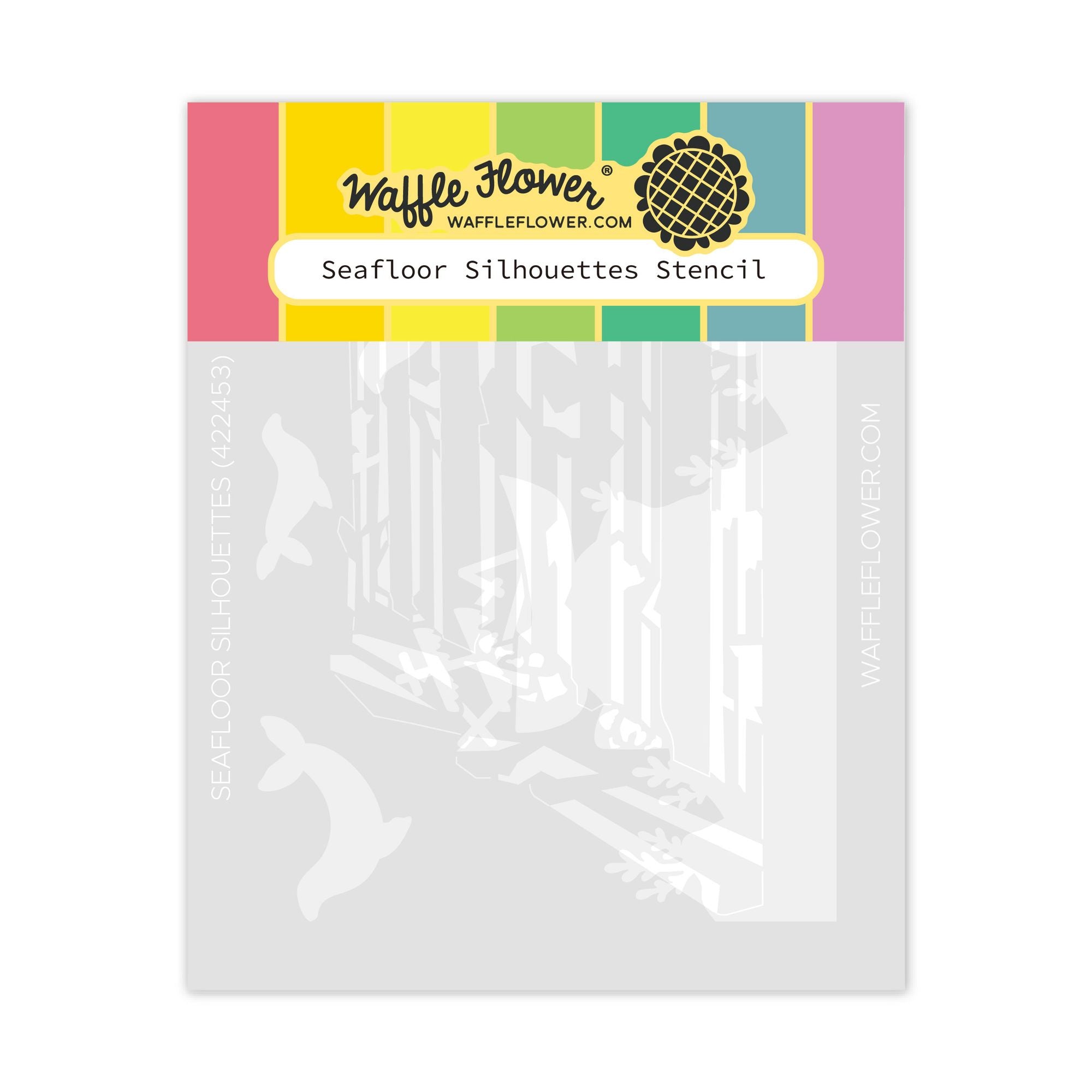 Waffle Flower Seafloor Silhouettes Stencils 422453
