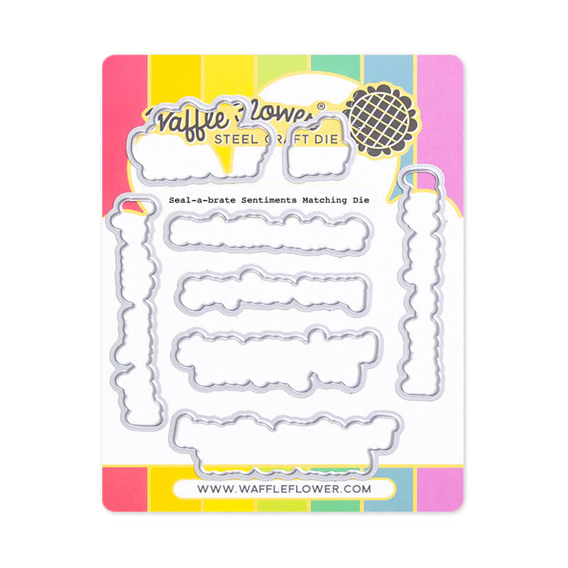 Waffle Flower Seal-a-brate Sentiments Matching Dies 422472