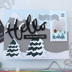 Waffle Flower Snowcapped Hello Word Dies 421880 gray