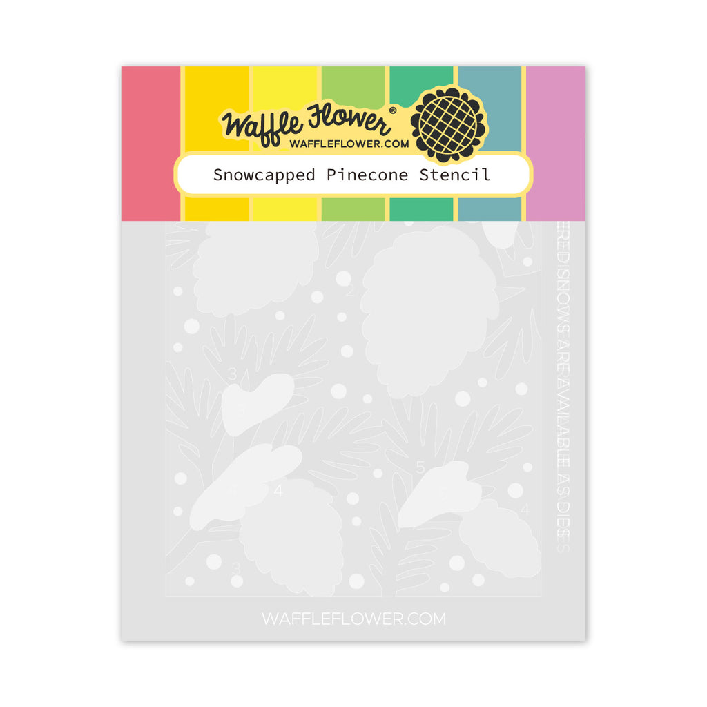 Waffle Flower Snowcapped Pinecone Stencils 422254