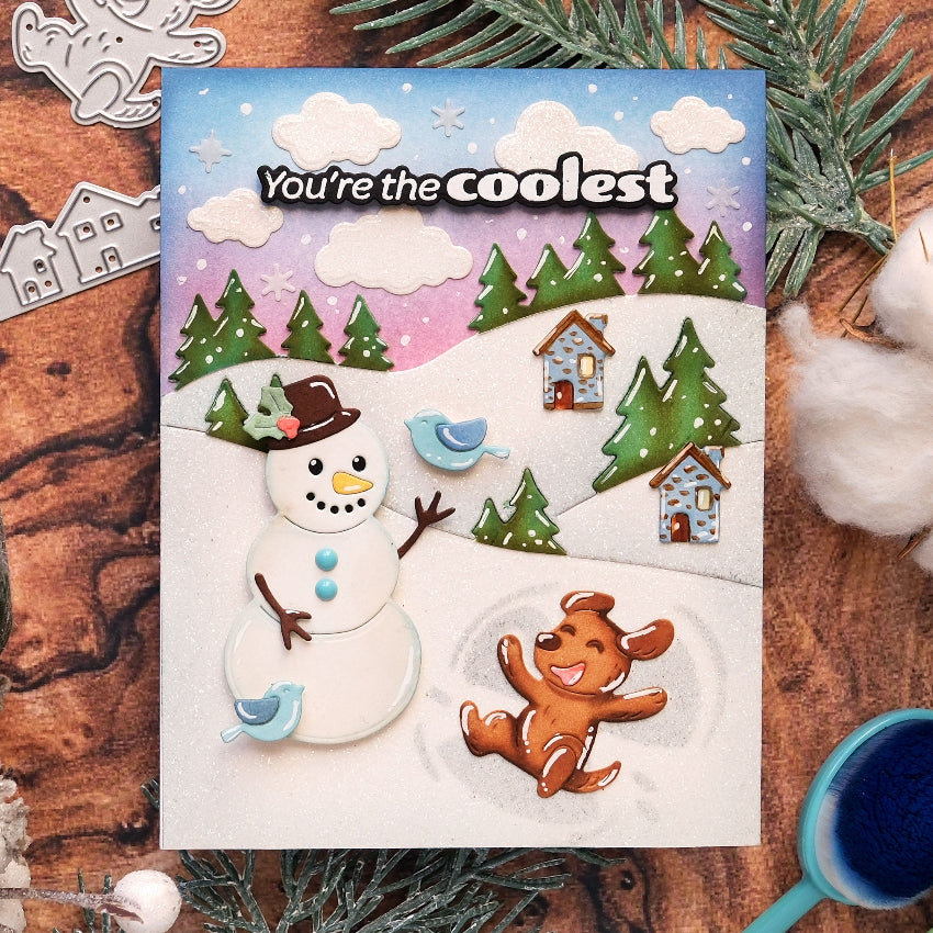 Waffle Flower Snowy Hills Add-on Dies 422285 dog
