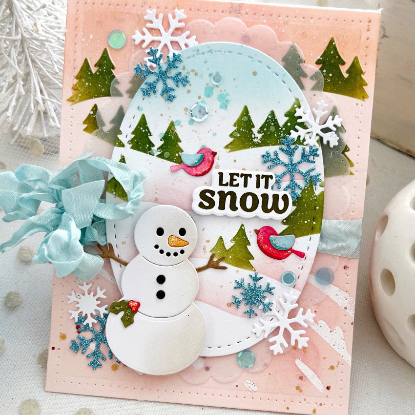 Waffle Flower Snowy Hills Die 422283 snowman