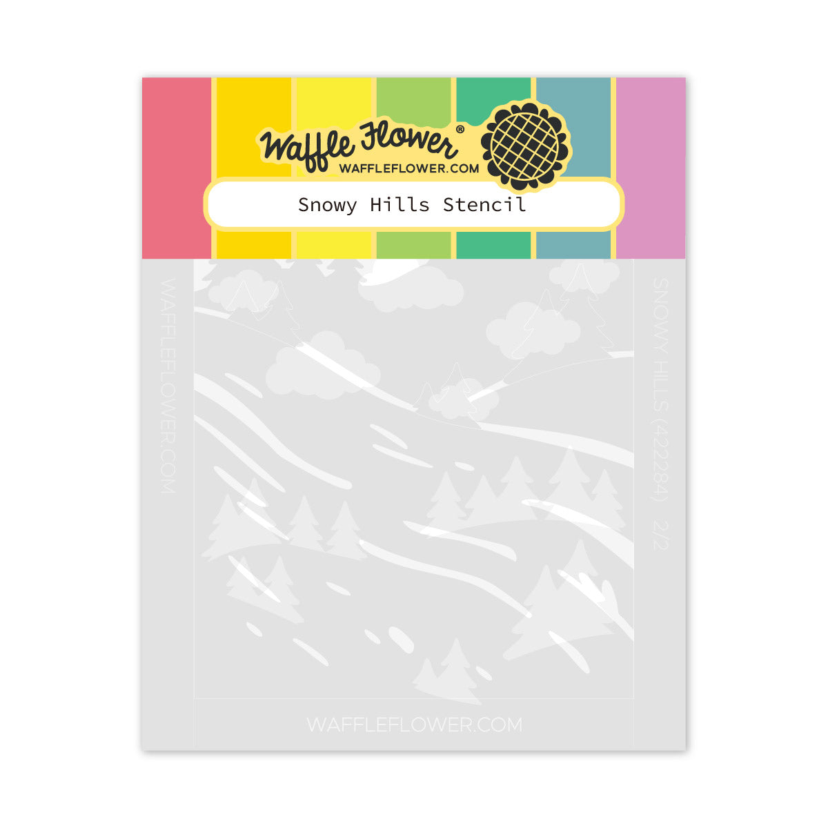Waffle Flower Snowy Hills Stencils 422284