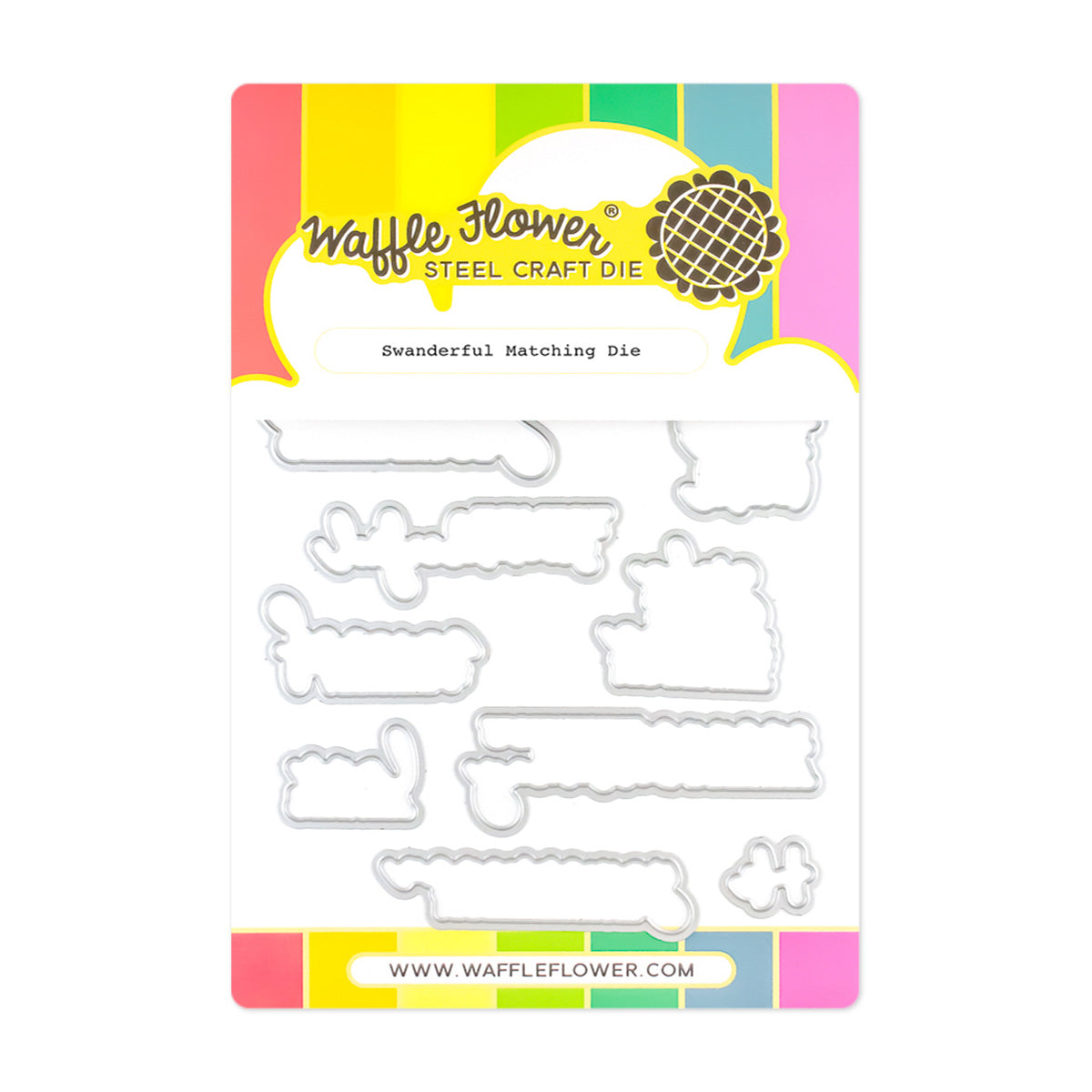 Waffle Flower Swanderful Matching Dies 421904