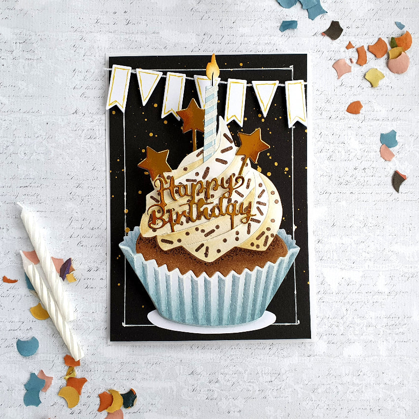 Waffle Flower Sweet Cupcake Dies 421964 stars