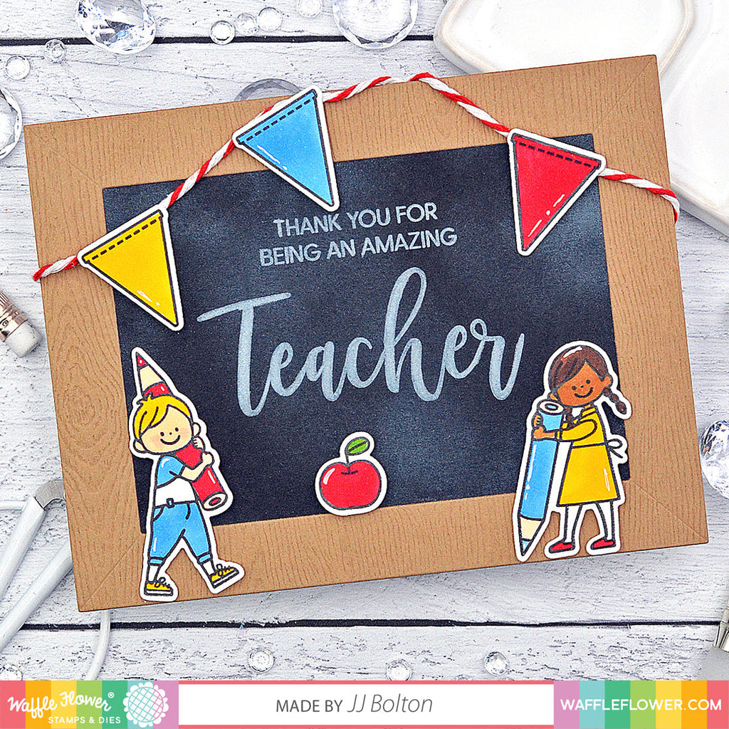 Waffle Flower Teacher Clear Stamps 420593 chalk