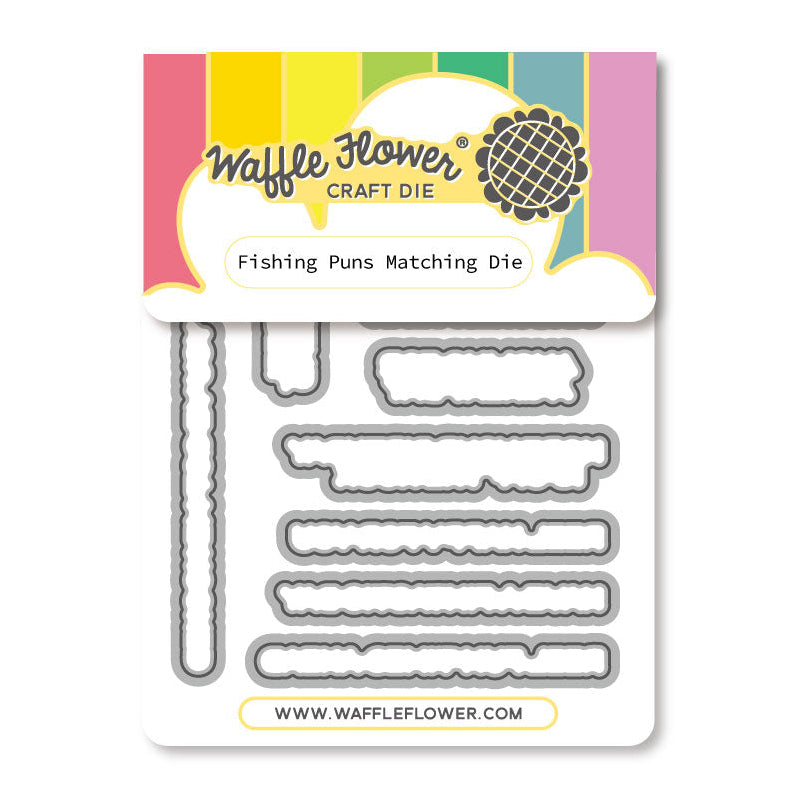 Waffle Flower Waffle Flower Fishing Puns Clear Stamp and Die Set product image 2