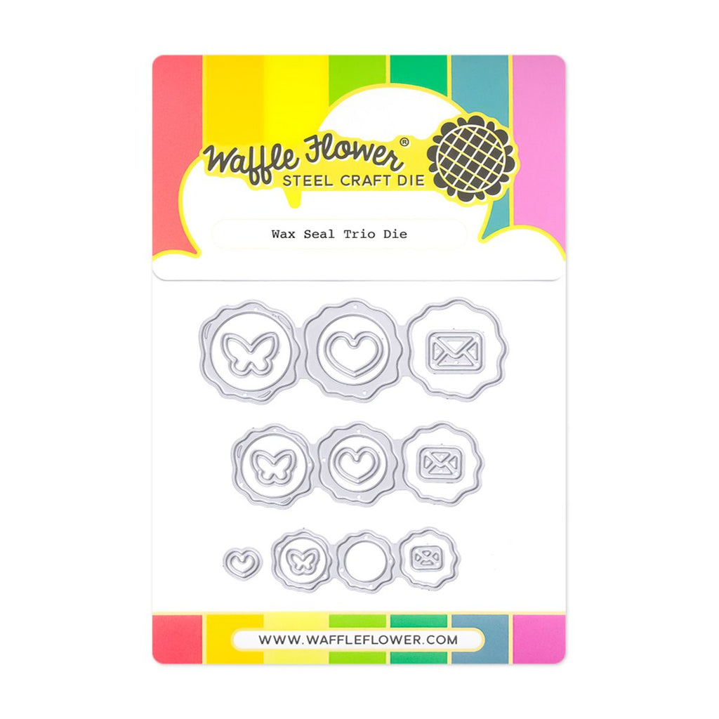 Waffle Flower Wax Seal Trio Dies 422006