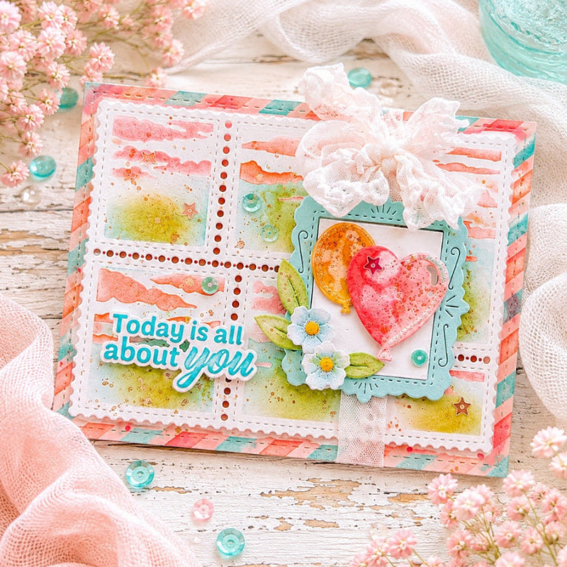 Waffle Flower Your Day Sentiments Matching Dies 422532 today is about you card