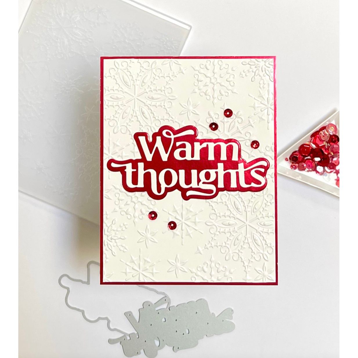 Simon Says Stamp Warm Thoughts Wafer Dies 1516sd Heart to Heart Warm Thoughts Card
