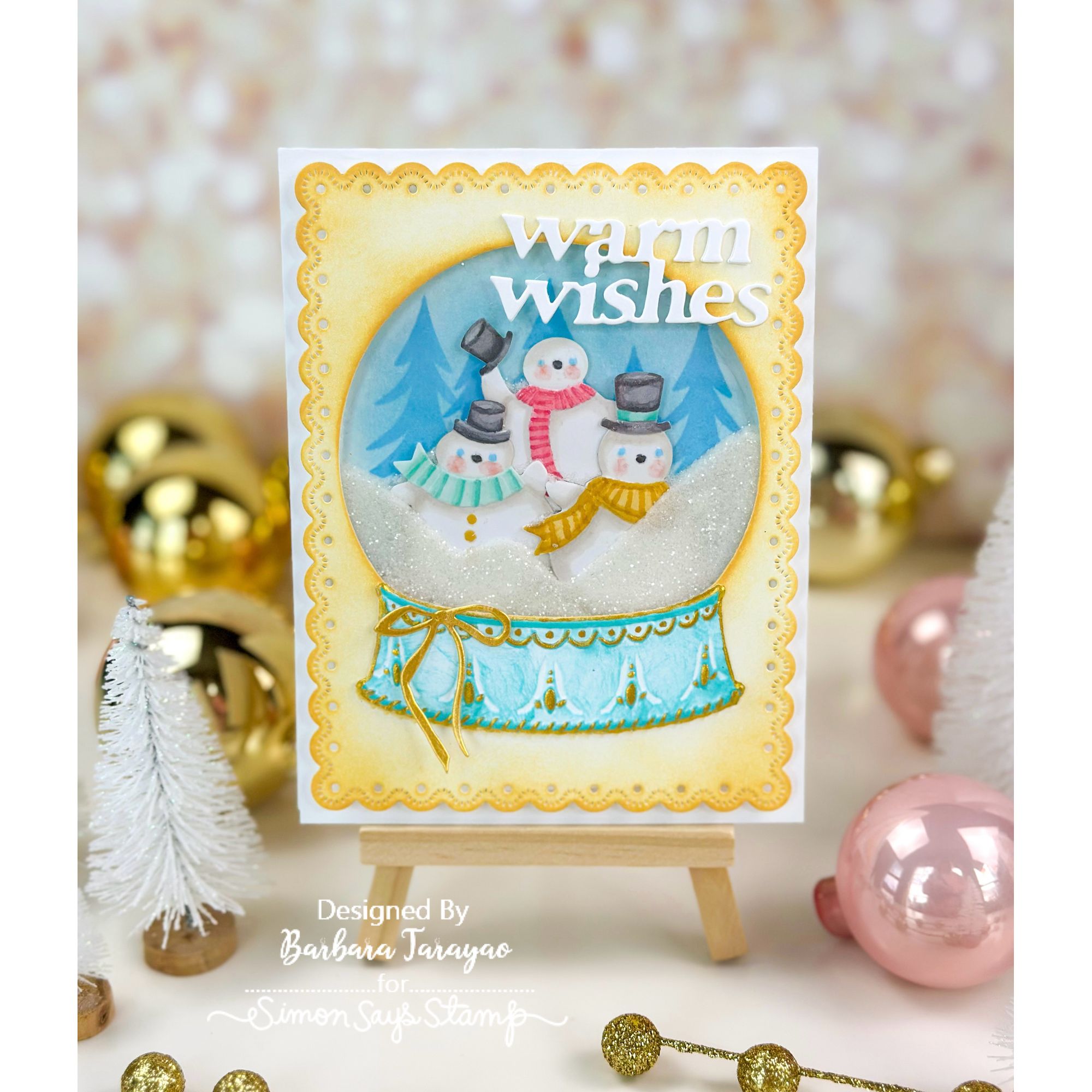 Simon Says Stamp Warm Wishes Medley Script Wafer Dies s1120 DieCember Holiday Card | color-code:ALT02