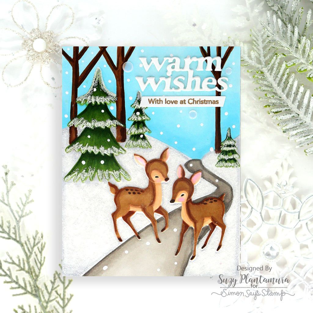 Simon Says Stamp Warm Wishes Medley Script Wafer Dies s1120 DieCember Holiday Card | color-code:ALT05
