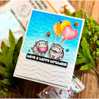 Simon Says Stamp Embossing Folder Wavy Ways sf463 Favorite Things Birthday Card