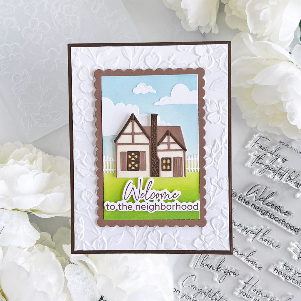 Honey Bee No Place Like Home Clear Stamp Set hbst-486 Neighborhood Card | color-code:ALT02