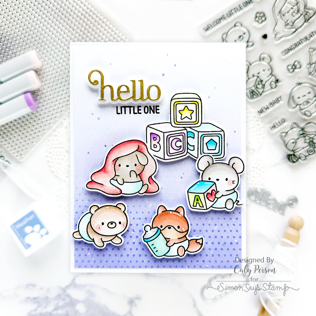 Simon Says Clear Stamps Welcome Little One 3202ssc Moments In Time Baby Card | color-code:ALT06