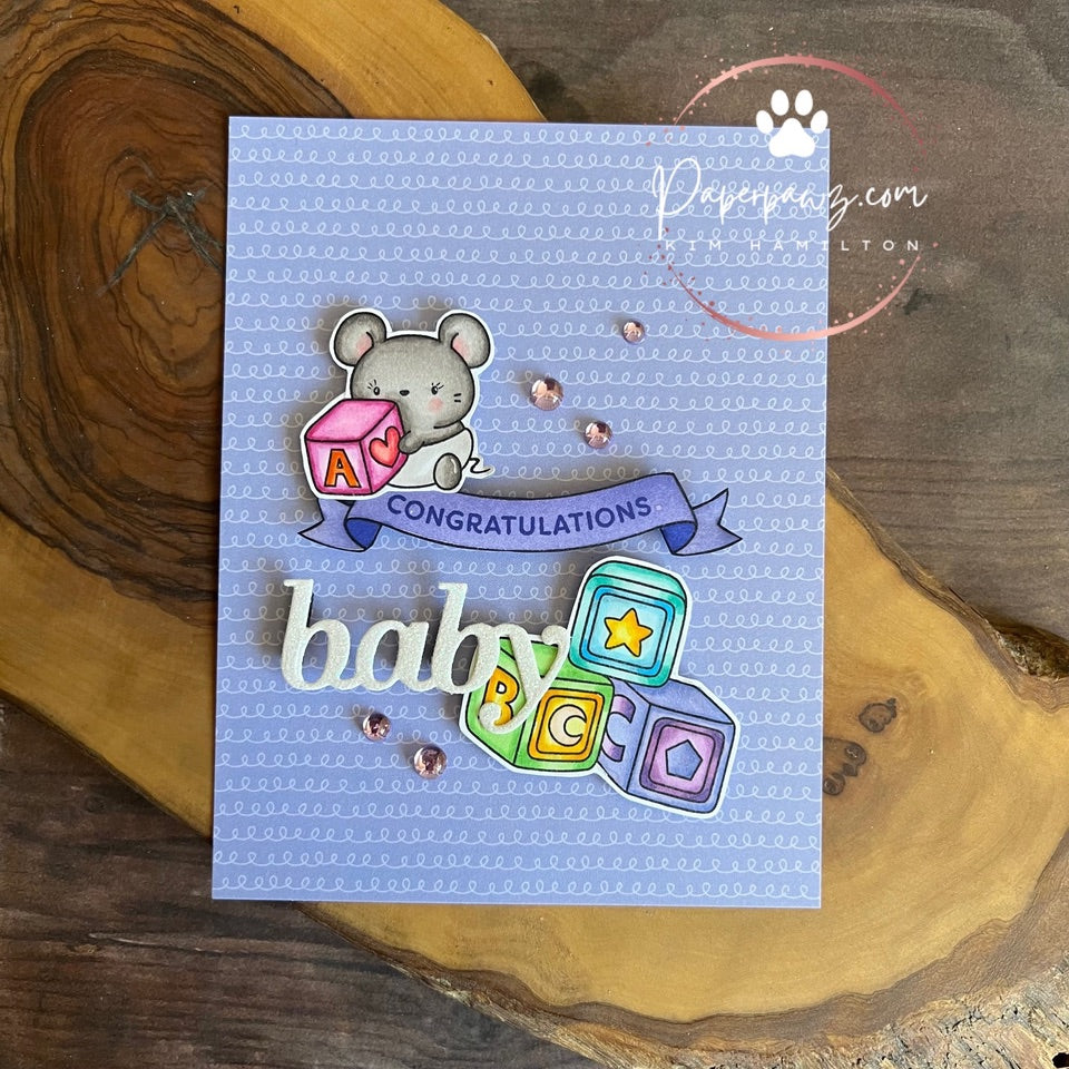 Simon Says Clear Stamps Welcome Little One 3202ssc Moments In Time Baby Card | color-code:ALT04