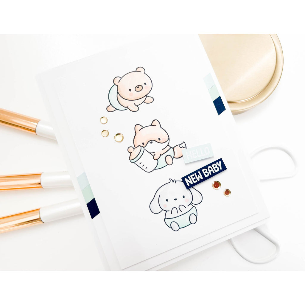 Simon Says Clear Stamps Welcome Little One 3202ssc Moments In Time Baby Card