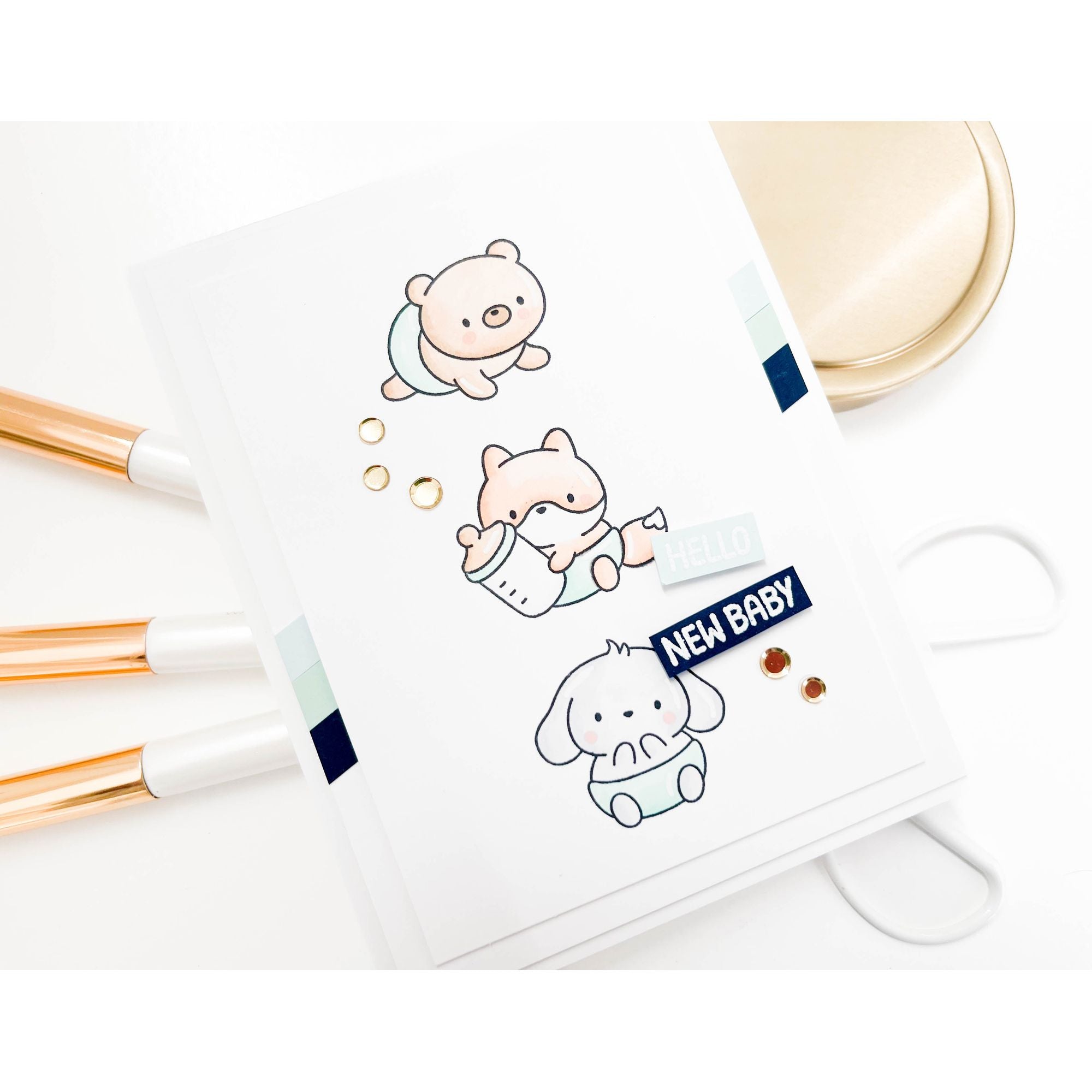 Simon Says Clear Stamps Welcome Little One 3202ssc Moments In Time Baby Card