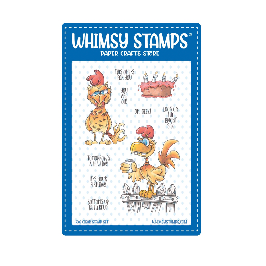 Whimsy Stamp Rooster Birthday Clear Stamps dp1060a