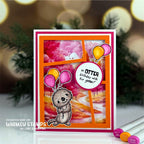 Whimsy Stamps An Otter Birthday Clear Stamp and No Fuss Mask Set pink