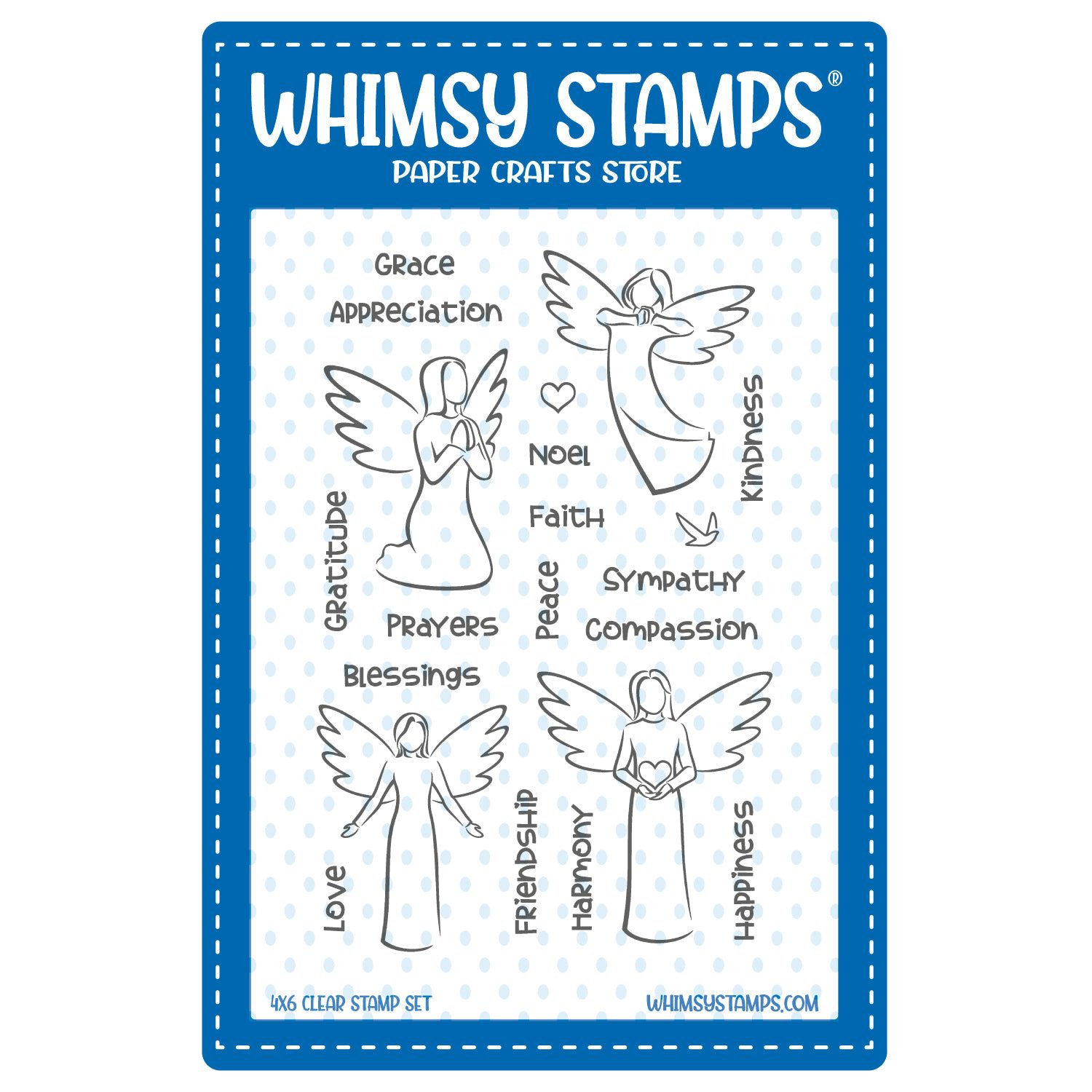 Whimsy Stamps Angelic Clear Stamps cwsd278b
