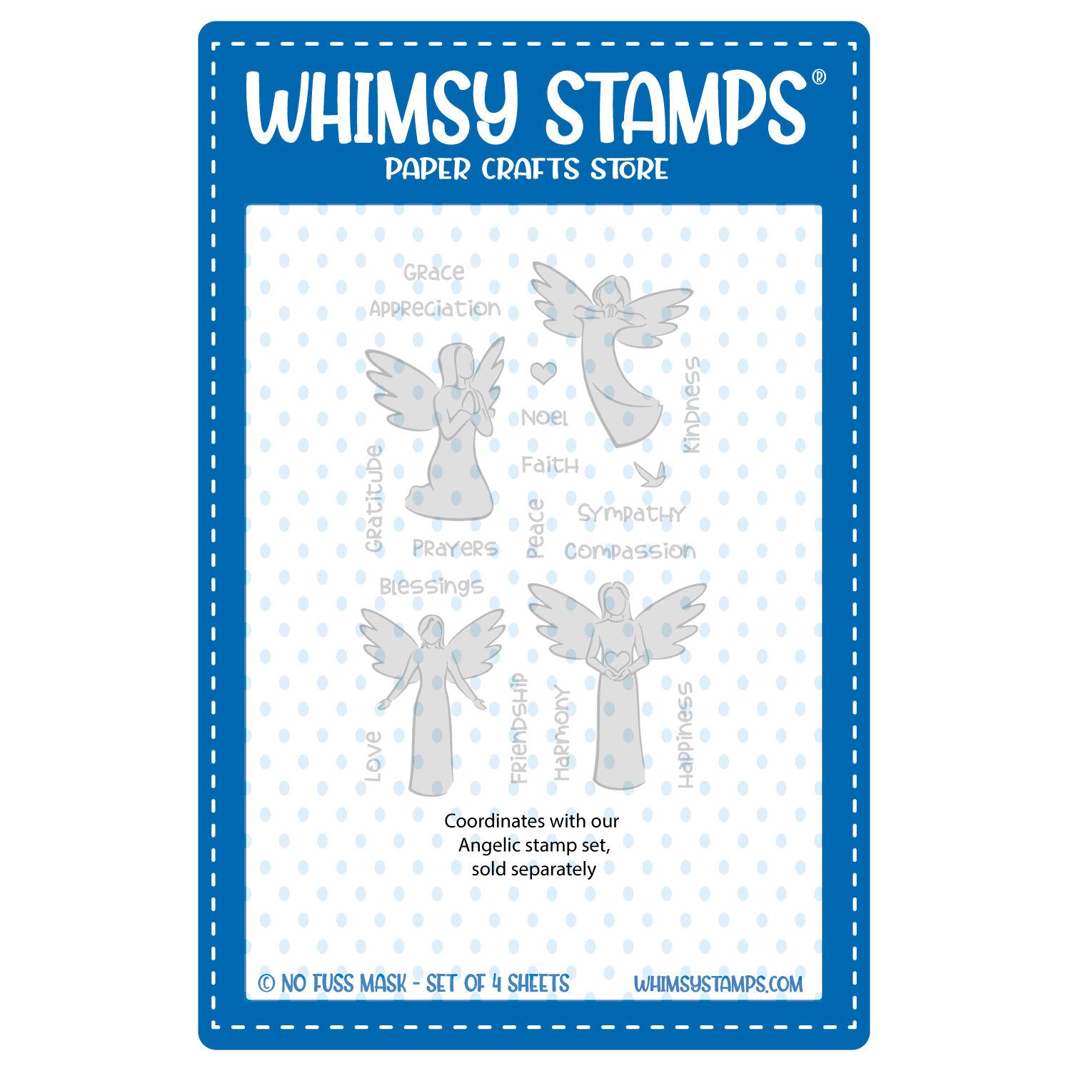 Whimsy Stamps Angelic NoFuss Masks wsnfm43