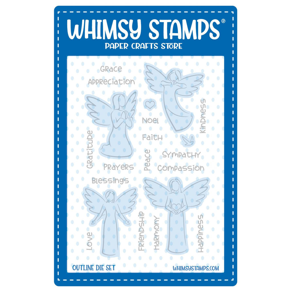Whimsy Stamps Angelic Outline Dies wsd474a