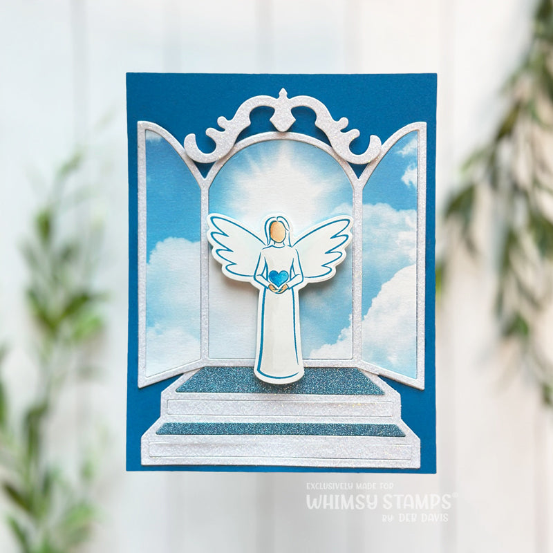 Whimsy Stamps Angelic Outline Dies wsd474a clouds