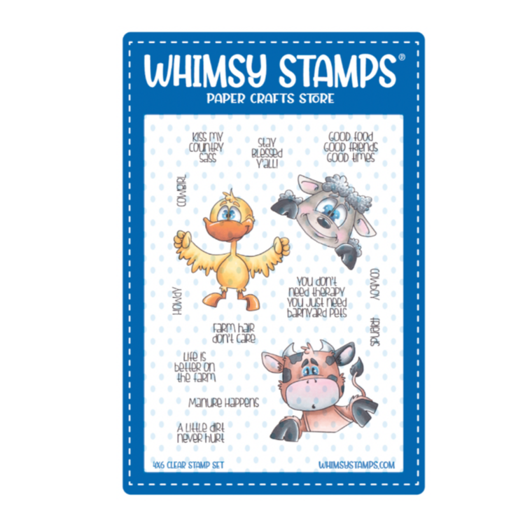 Whimsy Stamps Barnyard Friends Clear Stamps dp1031a