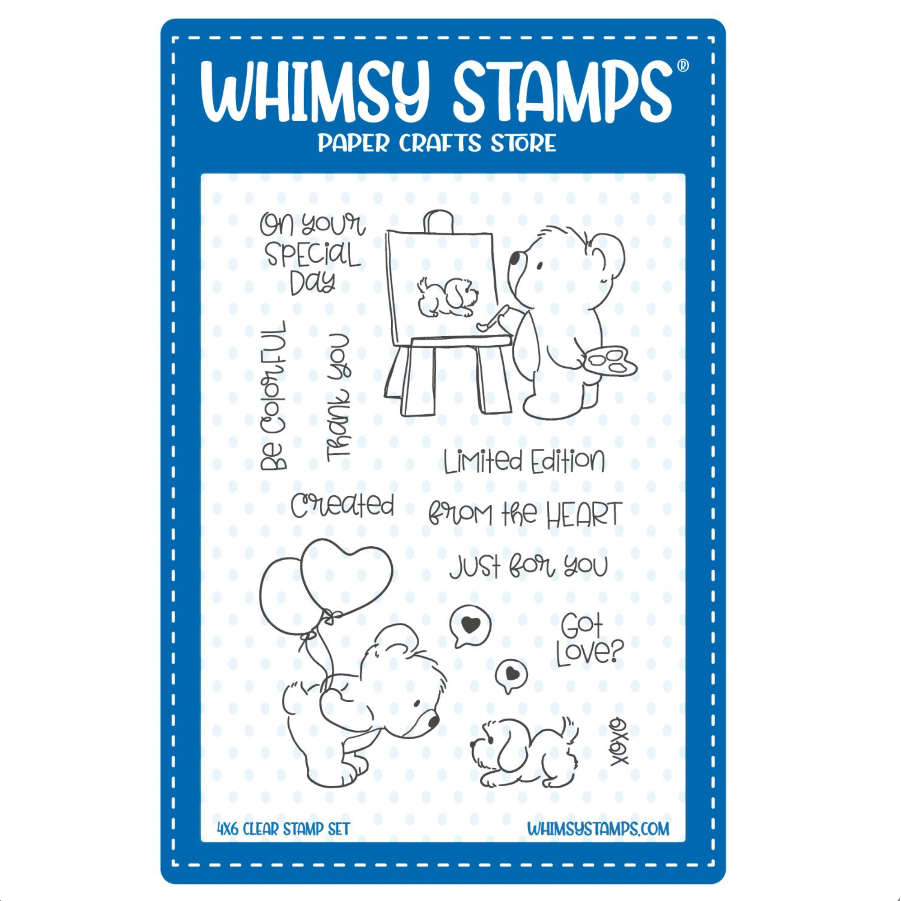 Whimsy Stamps Bear Love Clear Stamps cwsd171a