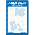 Whimsy Stamps Bear Love Outline Dies wsd162a
