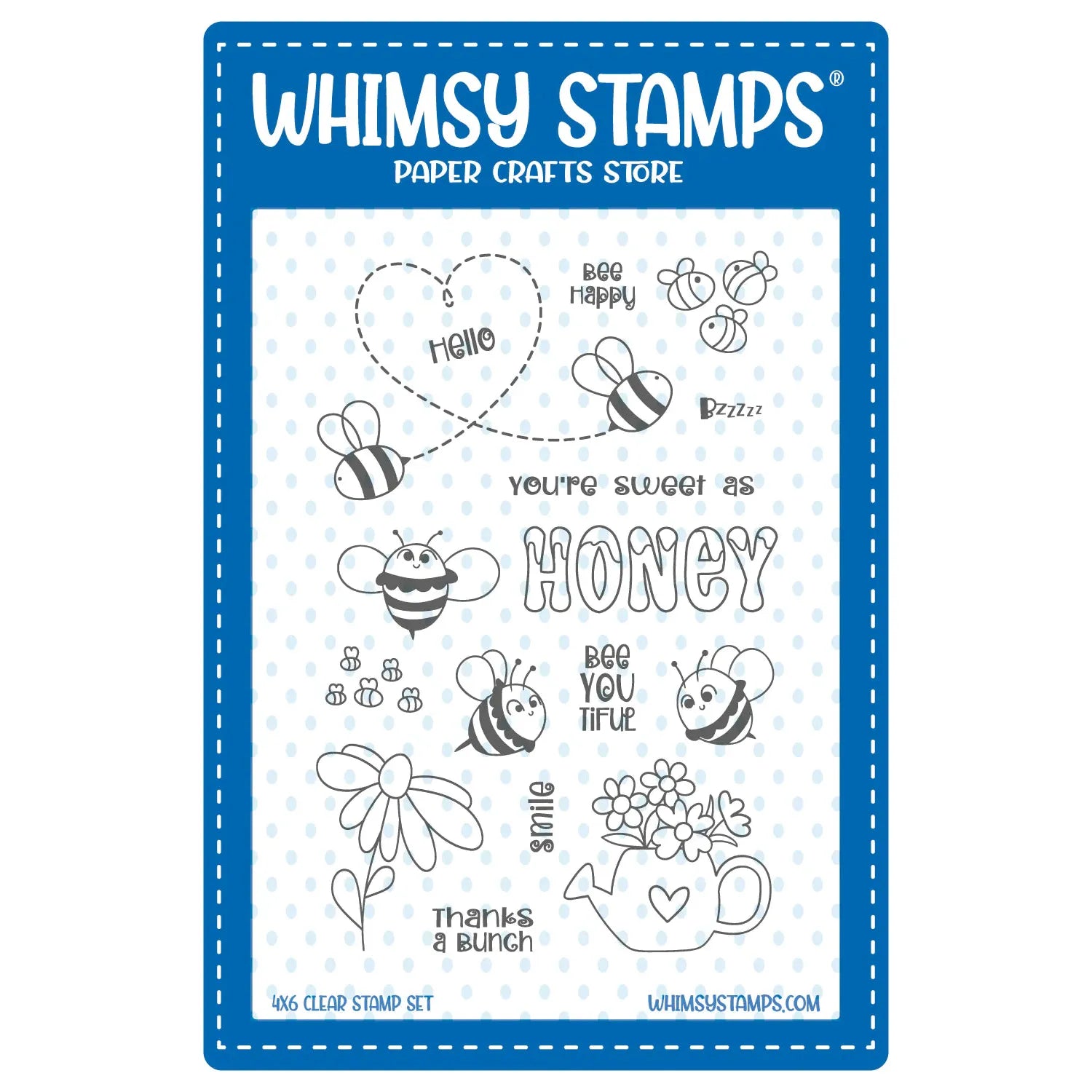 Whimsy Stamps BeeYOUtiful Clear Stamps cwsd405a